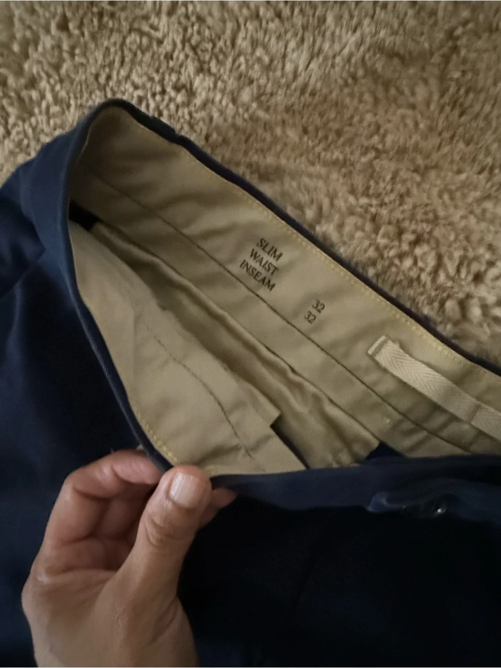 BR Slim Navy Chino Pants for Men - Clean Everyday Style